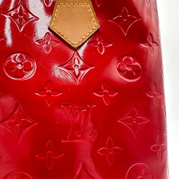 Authentic Louis Vuitton Red Houston Vernis Leather Tote Bag - Picture 8 of 16